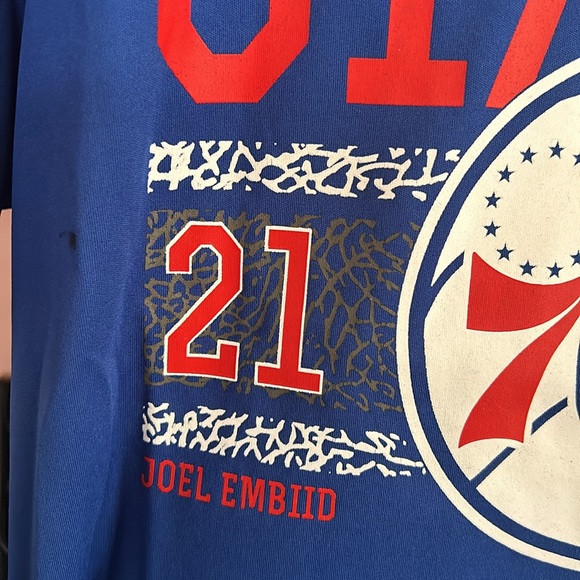 Philadelphia 76ers Joel Embid 21 Nice Shirt NBA Size Medium - Picture 2 of 7
